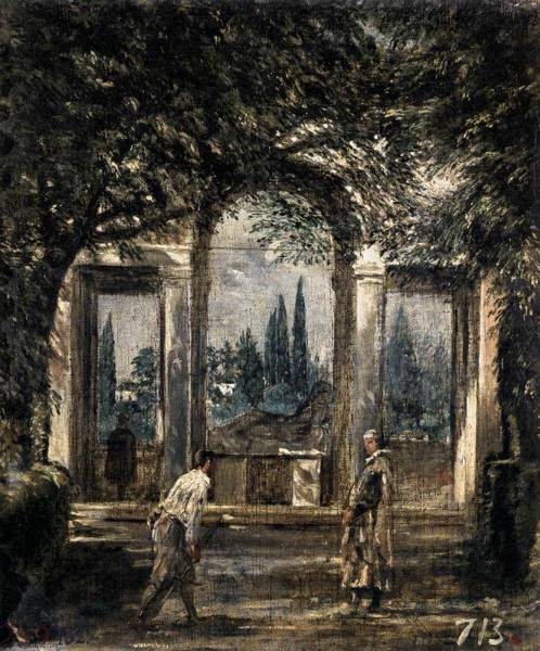 The pavillion ariadne in the medici gardens in rome 1650 51 xx museo del prado madrid